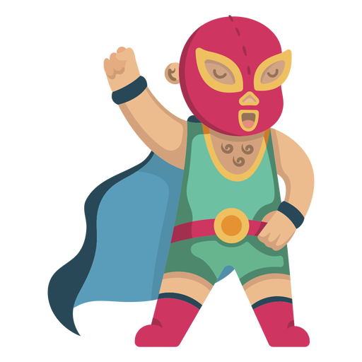 Mexican fighter cute PNG Design