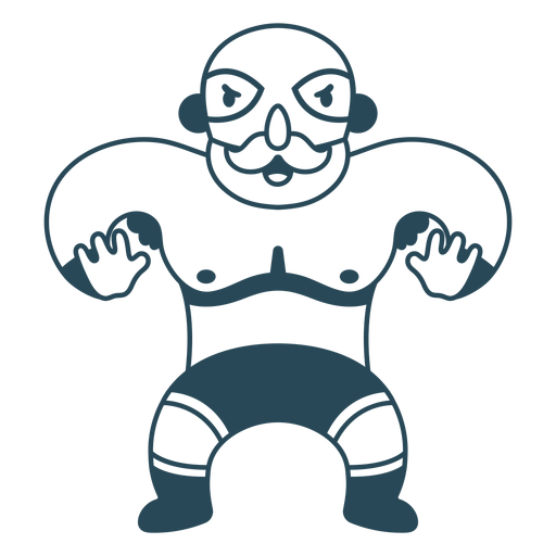 Mexican fighter pose PNG Design