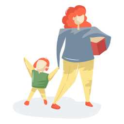 Mutter mit Kind Weihnachten PNG-Design