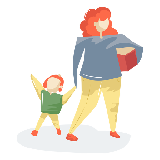 Download Mom with kid christmas - Transparent PNG & SVG vector file