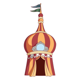 Tenda de circo estreita Desenho PNG