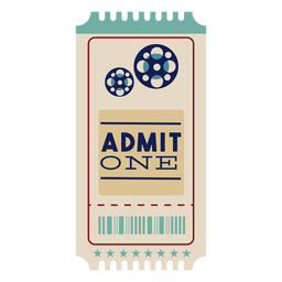Bonita entrada de cine Diseño PNG
