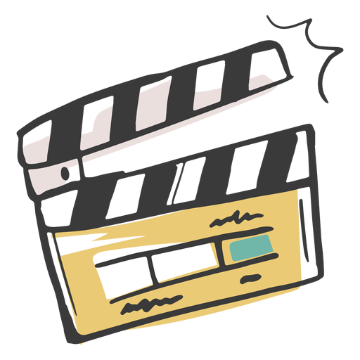 Nice clapperboard stroke - Transparent PNG SVG vector file