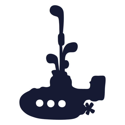Bela silhueta submarino Desenho PNG