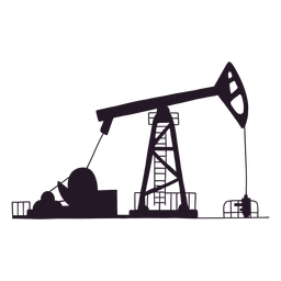 Silueta de sitio petrolero Diseño PNG