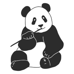 Design PNG E SVG De Curso De Animal Andando Panda Para Camisetas