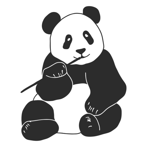 Vetor de mascar panda Desenho PNG