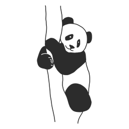 Panda der Baumvektor umarmt PNG-Design