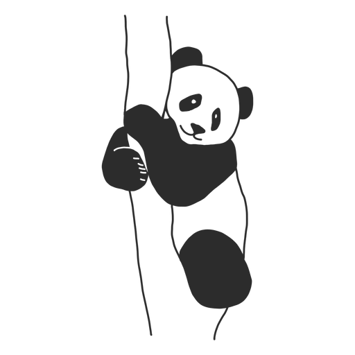 Panda abrazando vector de ?rbol Diseño PNG