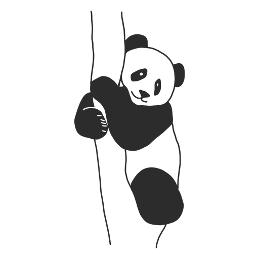 Panda abrazando vector de árbol Diseño PNG