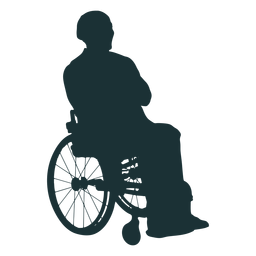 Person disabled silhouette PNG Design Transparent PNG