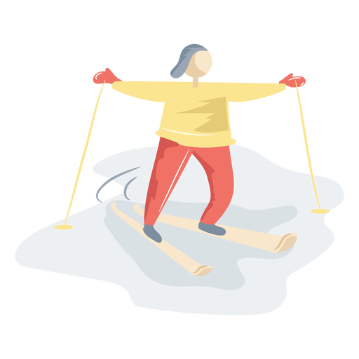 Persona esquiando hielo Diseño PNG