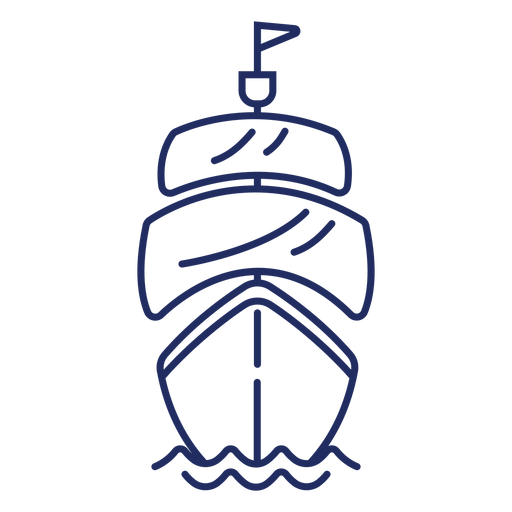 Piratenschiff Schlaganfall PNG-Design
