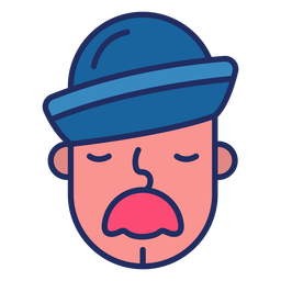 Pirate with hat flat PNG Design