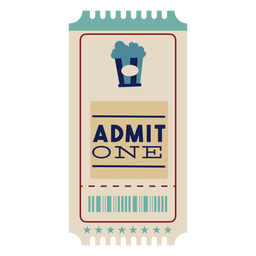 Entrada al cine de palomitas de maíz Diseño PNG