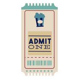 Popcorn cinema ticket PNG Design Transparent PNG