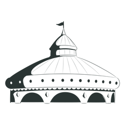 Pretty drawn circus tent PNG Design