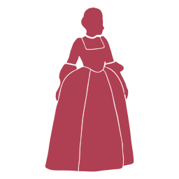 Puffy skirt female silhouette PNG Design