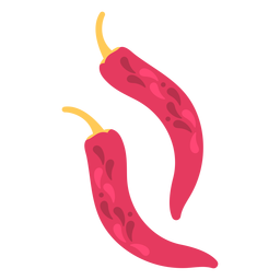Red chilis flat PNG Design
