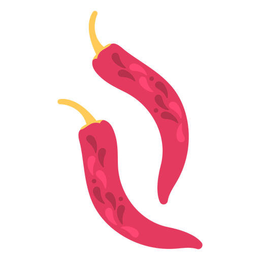 Chiles rojos planos Diseño PNG