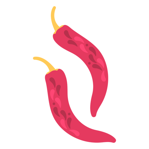 Red chilis flat PNG Design