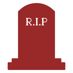Rest in peace gravestone silhouette Transparent PNG
