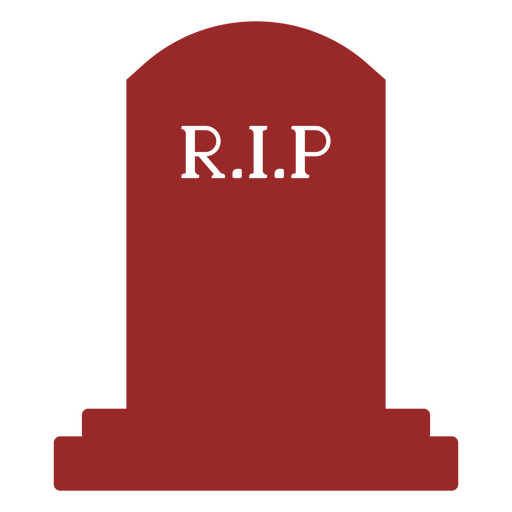 Rest in peace gravestone silhouette PNG Design