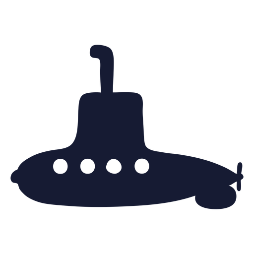 Roaming submarine silhouette PNG Design