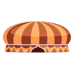 Carpa de circo de colores redondos Diseño PNG