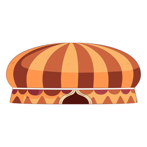 Round colored circus tent