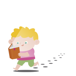 Running boy book PNG Design