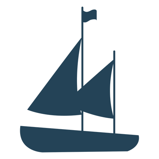Segelboot mit Flaggenvektor PNG-Design