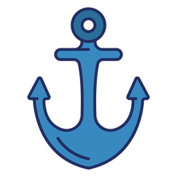 Ancla de barco plana Diseño PNG