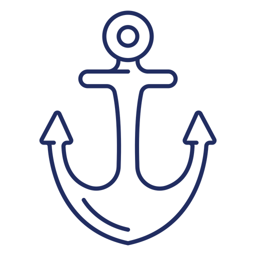 Ship anchor stroke boat PNG Design