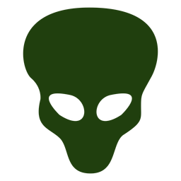 Design PNG E SVG De Silhueta De Cabeça De Alienígena Simples Para Camisetas