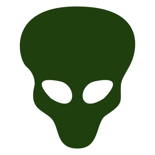 Design PNG E SVG De Silhueta De Cabeça De Alienígena Simples Para Camisetas