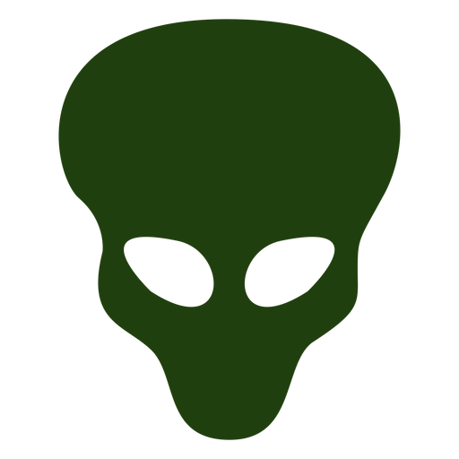 Cabeza alienígena silueta Diseño PNG