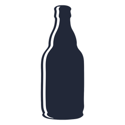 Silhouette Bierflasche PNG-Design