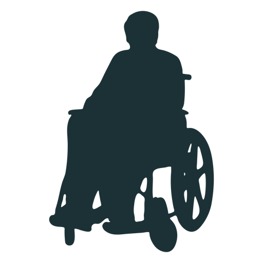 Silueta persona discapacitada Diseño PNG