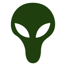 Simple alien head silhouette PNG Design Transparent PNG