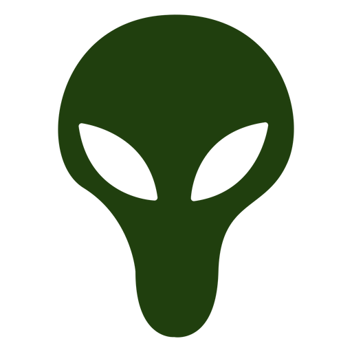 Silhueta de cabeça de alienígena simples Desenho PNG