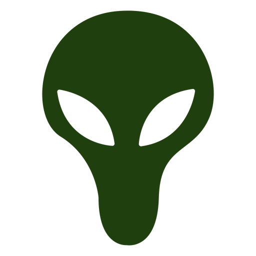 Silhueta de cabe?a de alien?gena simples Desenho PNG