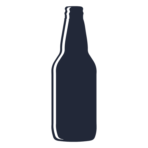 Silueta de botella de cerveza simple Diseño PNG