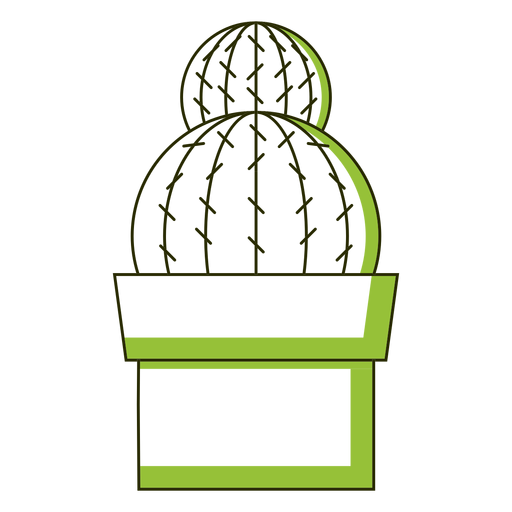 Einfacher Kaktus-Duo-Ton PNG-Design