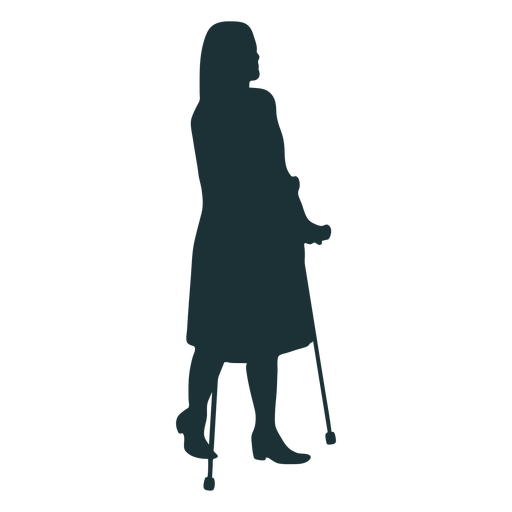 Einfache Silhouette einer behinderten Person PNG-Design