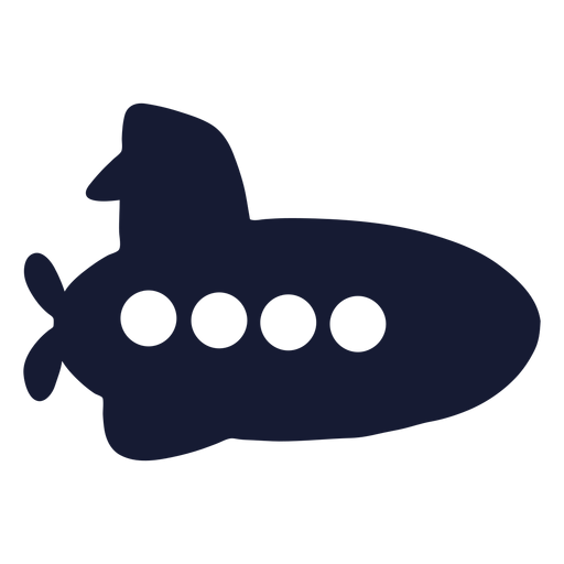 Silhueta submarina simples Desenho PNG