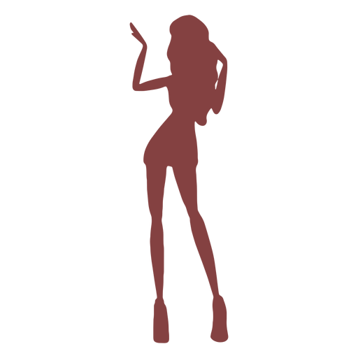 Skinny dancer pose silhouette PNG Design