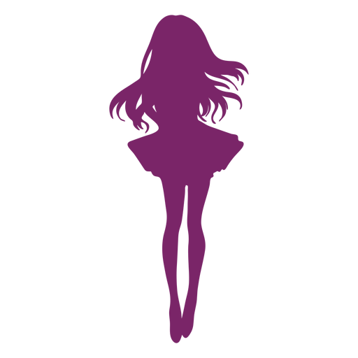 Skirt anime girl silhouette PNG Design