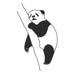 Design PNG E SVG De Curso De Animal Andando Panda Para Camisetas