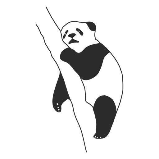 Schlafender Panda-Vektor PNG-Design